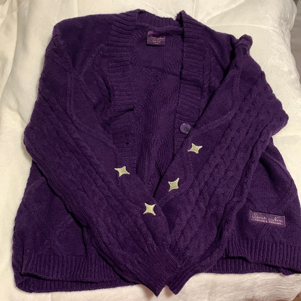 Speak Now (Taylor’s Version) Cardigan! I bought this in a size too big.